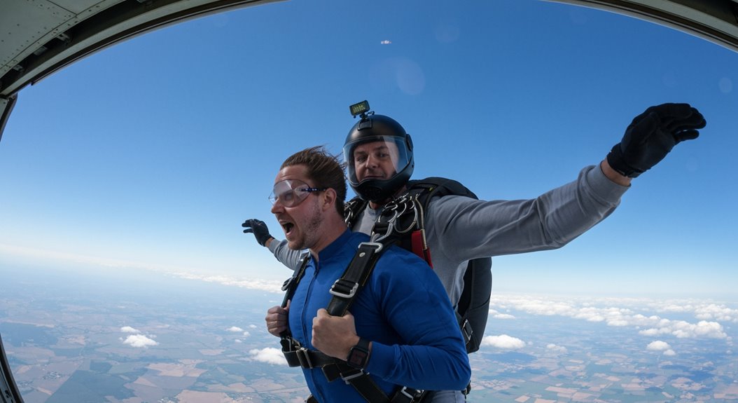 erster Sprung Adrenalin Erlebnis